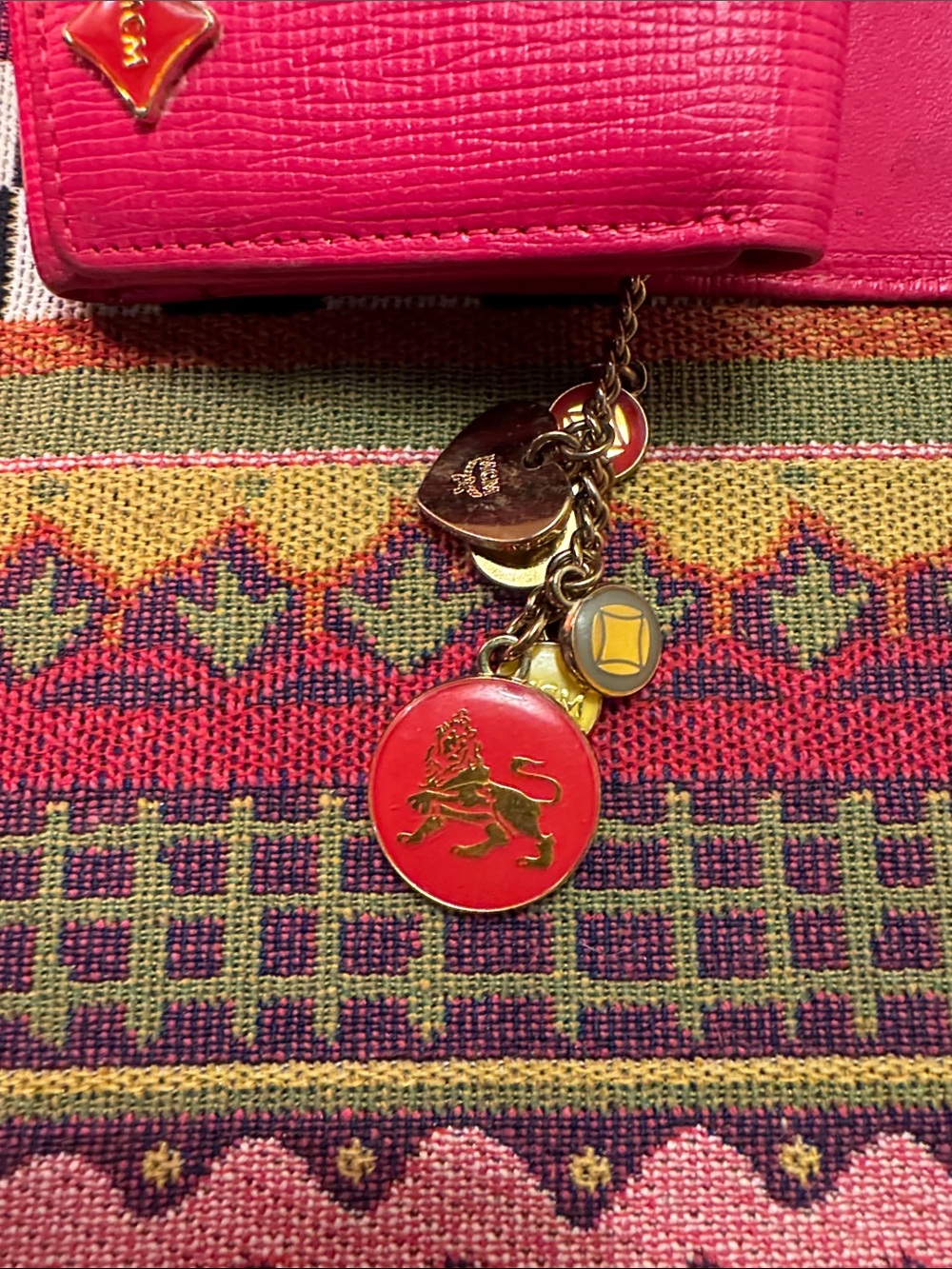 MCM Hot Pink Leather Continental Wallet with Gold Hardware - Picture 9 of 9